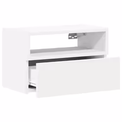 VidaXL 858597 nightstand/bedside table 1 drawer(s) White - Additional view 5