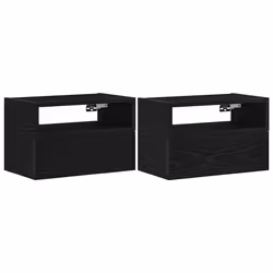 VidaXL 858599, Black, 1 drawer(s), Wood, 60 kg, 5 kg, 450 x 260 x 150 mm