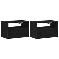 VidaXL 858599 nightstand/bedside table 1 drawer(s) Black