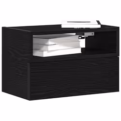 VidaXL 858599 nightstand/bedside table 1 drawer(s) Black