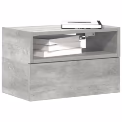 VidaXL 858603 nightstand/bedside table 1 drawer(s) Concrete colour
