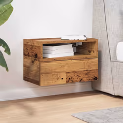 VidaXL 858611 nightstand/bedside table 1 drawer(s) Wood