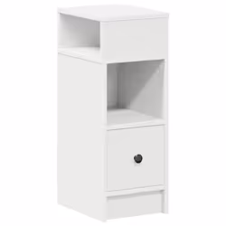 vidaXL Bedside Cabinets with Drawer Nightstand Bed Side Table Side Cabinet - white