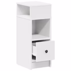 vidaXL Bedside Cabinets with Drawer Nightstand Bed Side Table Side Cabinet - white, 2 pcs - Additional view 4