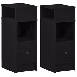 VidaXL 858617, Black, 1 drawer(s), Wood, 60 kg, 5 kg, 210 x 310 x 195 mm