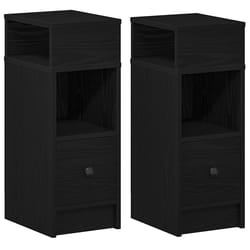 VidaXL 858617 nightstand/bedside table 1 drawer(s) Black