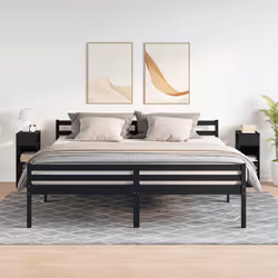 VidaXL 858617 nightstand/bedside table 1 drawer(s) Black