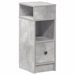 vidaXL Bedside Cabinets with Drawer Nightstand Bed Side Table Side Cabinet - concrete grey, 1 pcs