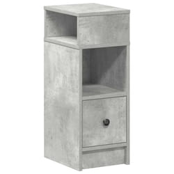 vidaXL Bedside Cabinets with Drawer Nightstand Bed Side Table Side Cabinet - concrete grey, 1 pcs