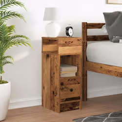 vidaXL Bedside Cabinets with Drawer Nightstand Bed Side Table Side Cabinet - old wood, 1 pcs