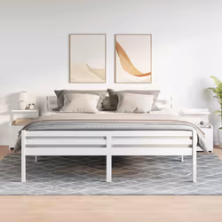 vidaXL Bedside Cabinet with 2 Drawers Nightstand Side Table Bed Table - white, 2 pcs