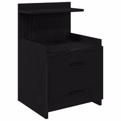 vidaXL Bedside Cabinet with 2 Drawers Nightstand Side Table Bed Table - black, 1 pcs