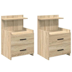 vidaXL Bedside Cabinet with 2 Drawers Nightstand Side Table Bed Table - sonoma oak, 2 pcs