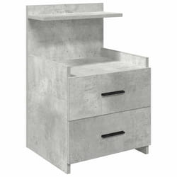 vidaXL Bedside Cabinet with 2 Drawers Nightstand Side Table Bed Table - concrete grey, 1 pcs