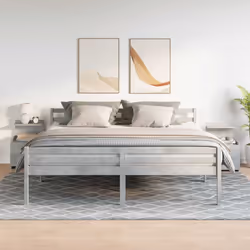 vidaXL Bedside Cabinet with 2 Drawers Nightstand Side Table Bed Table - concrete grey, 2 pcs