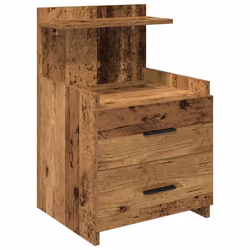vidaXL Bedside Cabinet with 2 Drawers Nightstand Side Table Bed Table - old wood, 1 pcs