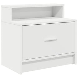 VidaXL 858669 nightstand/bedside table 1 drawer(s) White