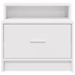 VidaXL 858669 nightstand/bedside table 1 drawer(s) White - Additional view 4
