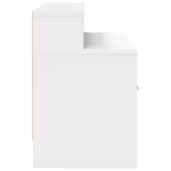 VidaXL 858669 nightstand/bedside table 1 drawer(s) White - Additional view 6
