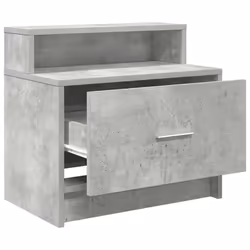 vidaXL Bedside Cabinet with Drawer Concrete Grey 51x31x47 cm bedside table - concrete grey, 1 pcs - Additional view 4