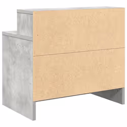 vidaXL Bedside Cabinet with Drawer Concrete Grey 51x31x47 cm bedside table - concrete grey, 2 pcs - Additional view 7