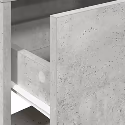 vidaXL Bedside Cabinet with Drawer Concrete Grey 51x31x47 cm bedside table - concrete grey, 2 pcs - Additional view 8