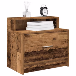 VidaXL 858683 nightstand/bedside table 1 drawer(s) Wood