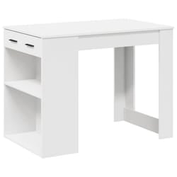 vidaXL Desk with Drawer and Shelf Writing Table Study Desk Engineered Wood - white