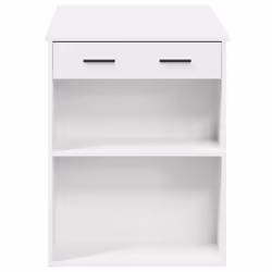 vidaXL Desk with Drawer and Shelf Writing Table Study Desk Engineered Wood - white - Additional view 5