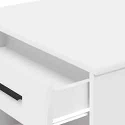 vidaXL Desk with Drawer and Shelf Writing Table Study Desk Engineered Wood - white - Additional view 7