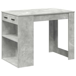 vidaXL Desk with Drawer and Shelf Writing Table Study Desk Engineered Wood - concrete grey