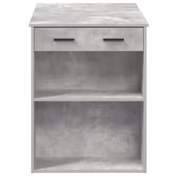 vidaXL Desk with Drawer and Shelf Writing Table Study Desk Engineered Wood - concrete grey - Additional view 5