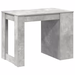 vidaXL Desk with Drawer and Shelf Writing Table Study Desk Engineered Wood - concrete grey - Additional view 6