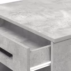 vidaXL Desk with Drawer and Shelf Writing Table Study Desk Engineered Wood - concrete grey - Additional view 7