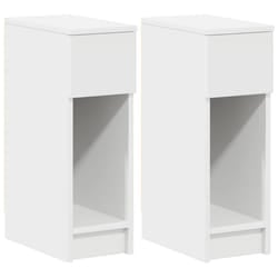 VidaXL 858696 nightstand/bedside table 1 drawer(s) White
