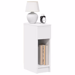 VidaXL 858696 nightstand/bedside table 1 drawer(s) White