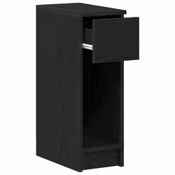 vidaXL Bedside Cabinet with Drawer 20x36x60 cm bedside table nightstand - black - Additional view 4
