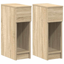 VidaXL 858700 nightstand/bedside table 1 drawer(s) Oak