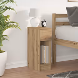 vidaXL Bedside Cabinet with Drawer 20x36x60 cm bedside table nightstand - artisan oak - Additional view 2