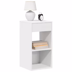 VidaXL 858714 nightstand/bedside table 1 drawer(s) White