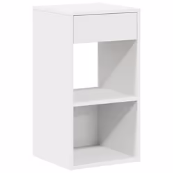 VidaXL 858714 nightstand/bedside table 1 drawer(s) White - Additional view 5