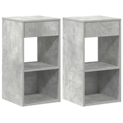 VidaXL 858720 nightstand/bedside table 1 drawer(s) Concrete colour