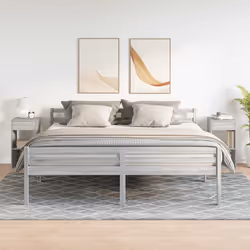 vidaXL Bedside Cabinet with Drawer Old Wood 35x34x66.5 cm bedside table - grey sonoma, 2 pcs - Additional view 2