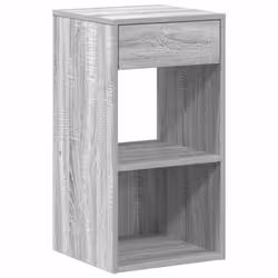 vidaXL Bedside Cabinet with Drawer Old Wood 35x34x66.5 cm bedside table - grey sonoma, 2 pcs - Additional view 4