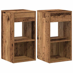 VidaXL 858728 nightstand/bedside table 1 drawer(s) Wood