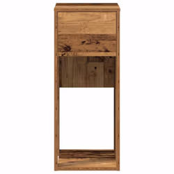 vidaXL Computer Tower Stand with Drawer Old Wood 30x44x74 cm pc tower stand - old wood - Additional view 4