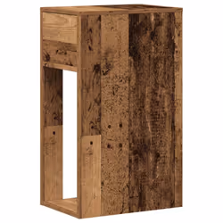vidaXL Computer Tower Stand with Drawer Old Wood 30x44x74 cm pc tower stand - old wood - Additional view 6