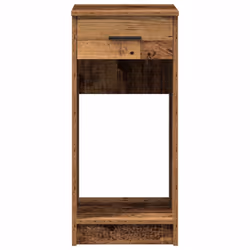 vidaXL Computer Tower Stand with Drawer Cpu Stand Cpu Holder PC Holder Desk - old wood - Additional view 4