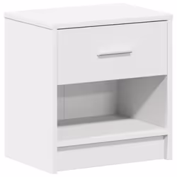 vidaXL Bedside Cabinet with Drawer Nightstand Bed Side Table Bed Cabinet - white, 1 pcs