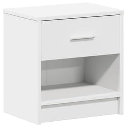 vidaXL Bedside Cabinet with Drawer Nightstand Bed Side Table Bed Cabinet - white, 1 pcs